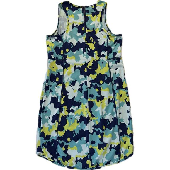 TITLE NINE Stretch Buttah Pieced Racerback Athletic Dress Women's Sz M Aqua Sea - Picture 3 of 15